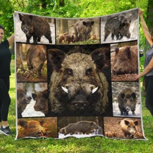 Hunting Boar Hunt 3D Quilt Home Decor  Quilt